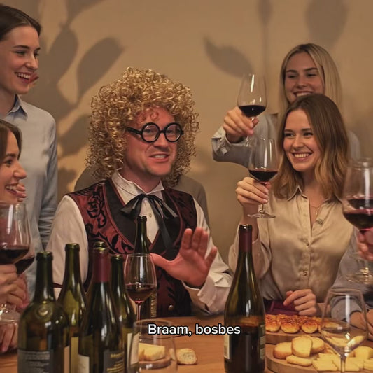 De Borrelier 6 flessen Danti Negroamaro